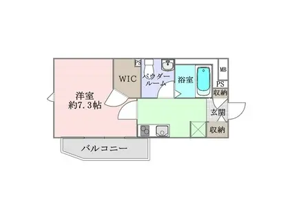 シュライン(1K/3階)の間取り写真