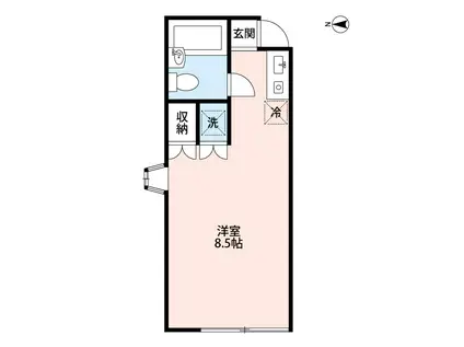 山王アーバンライフ(1K/10階)の間取り写真