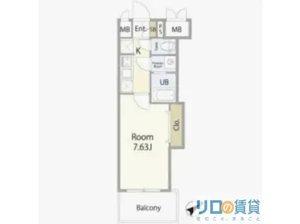 LUXE新大阪サウス(1K/1階)の間取り写真