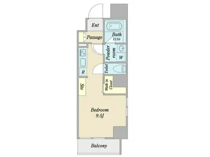 L`ALLURE(ワンルーム/9階)の間取り写真