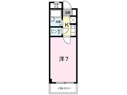 エスペランサ127(1K/3階)の間取り写真