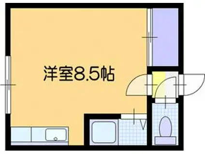 ラピュタ文京台(ワンルーム/2階)の間取り写真