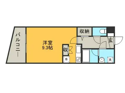 エーデル天神(ワンルーム/3階)の間取り写真