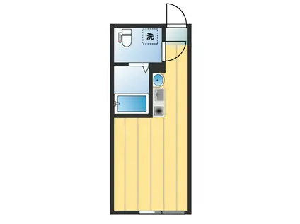 エンシ・タロ 街灯りと白いキャンバス(ワンルーム/2階)の間取り写真