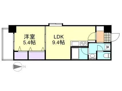 COCO白楽町(1LDK/8階)の間取り写真