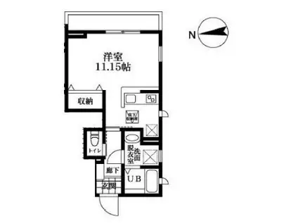リーブルファイン塚田(ワンルーム/1階)の間取り写真