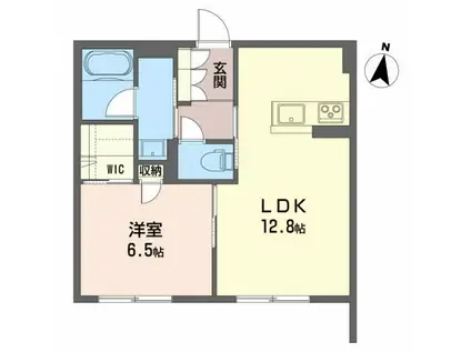 ラ・メゾン ソフィア(1LDK/1階)の間取り写真