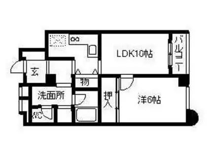 ロゼッタ天沼(1LDK/1階)の間取り写真