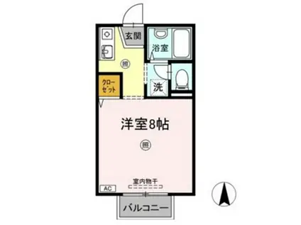 レジデンス高柳A棟(ワンルーム/2階)の間取り写真