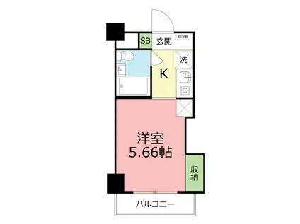 裕源ハイツ(ワンルーム/1階)の間取り写真