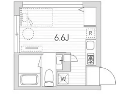GRANDUO自由が丘II(ワンルーム/2階)の間取り写真