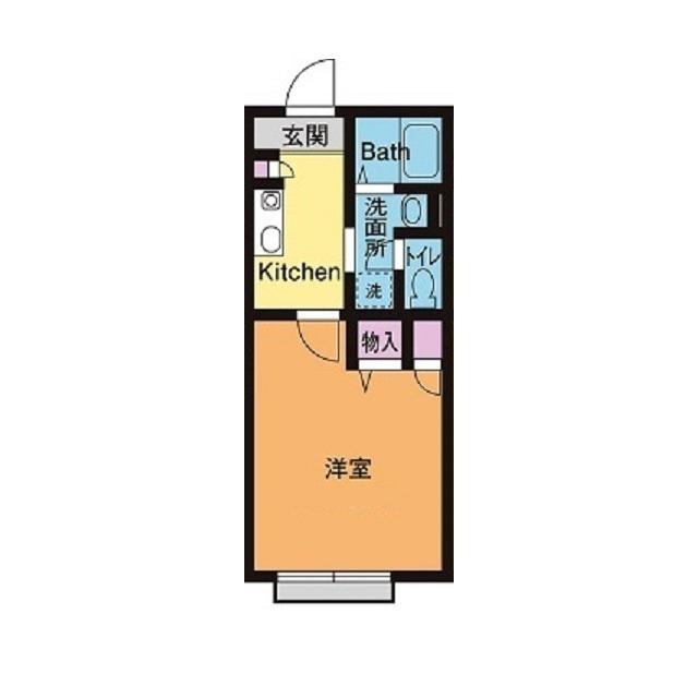 メゾンあゆみ(1K/2階)の間取り写真
