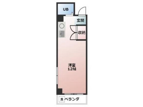 メゾン富田町(ワンルーム/2階)の間取り写真