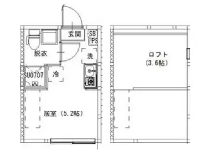 桜台4丁目 NEO AVAND(ワンルーム/2階)の間取り写真