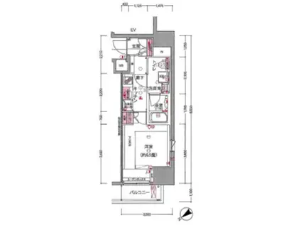 DUARES愛宕虎ノ門 デュアレス虎ノ門(1K/2階)の間取り写真