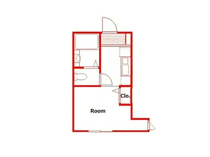 BUONA VITAボーナヴィータ(ワンルーム/1階)の間取り写真