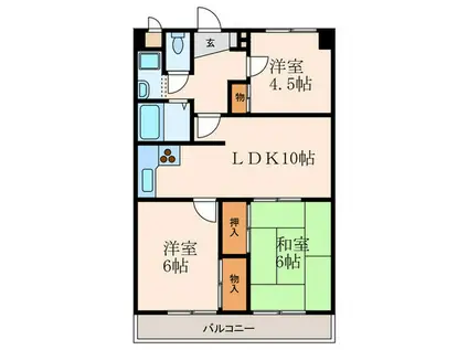 ヴォートセレスト(3LDK/9階)の間取り写真