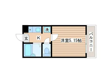 マイライフ名取(1K/2階)の間取り写真