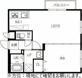ENCHAN-THE菊水(1LDK/2階)の間取り写真