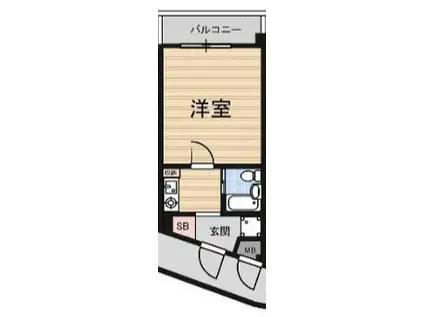 サンパレス甲子園(1K/3階)の間取り写真