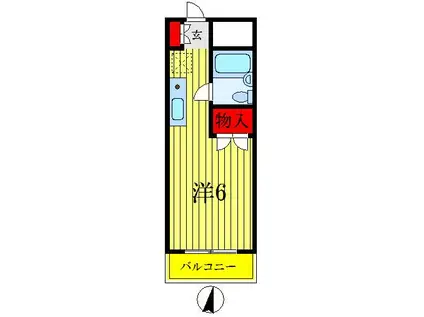 サンハイツ(1K/2階)の間取り写真