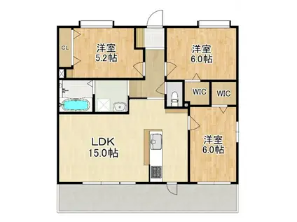 MODERN PALAZZO 文教(3LDK/4階)の間取り写真