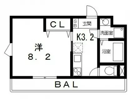 ルミエール八尾駅前(1K/9階)の間取り写真
