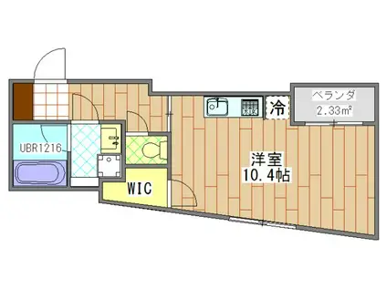 クラストガーデンIII(ワンルーム/2階)の間取り写真