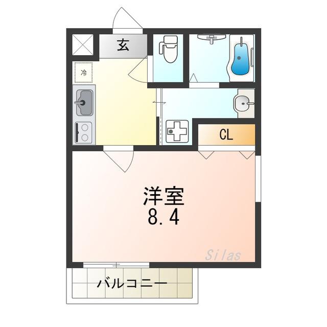 フジパレス泉佐野駅東I番館(1K/3階)の間取り写真