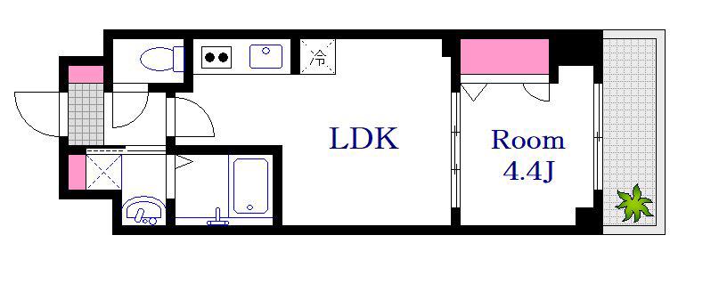 S-RESIDENCE鶴見町ALTANO(1LDK/5階)の間取り写真