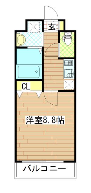 トヮ グリシーヌ(1K/3階)の間取り写真