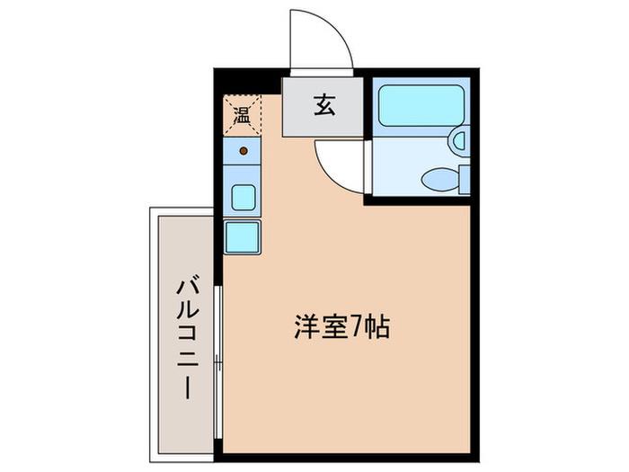 中内ハイツ(ワンルーム/3階)の間取り写真