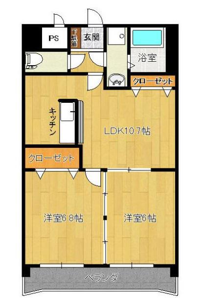 ウィークスM.ONE(2LDK/10階)の間取り写真