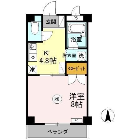 大安寺マンション(1K/1階)の間取り写真