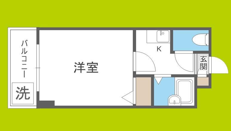 Mプラザ城東(1K/9階)の間取り写真