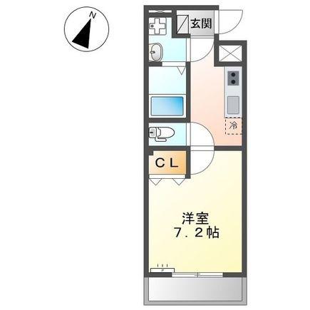 ソレイユ ルブァン SOLEIL LEVANT(1K/3階)の間取り写真