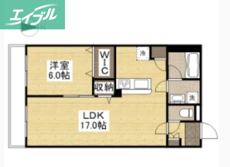 REAL鹿田(1LDK/3階)の間取り写真