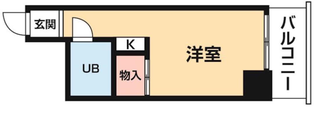 TOP・仲木戸第1(ワンルーム/6階)の間取り写真