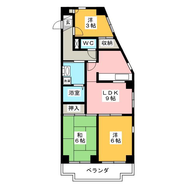 アネックスN(3LDK/3階)の間取り写真