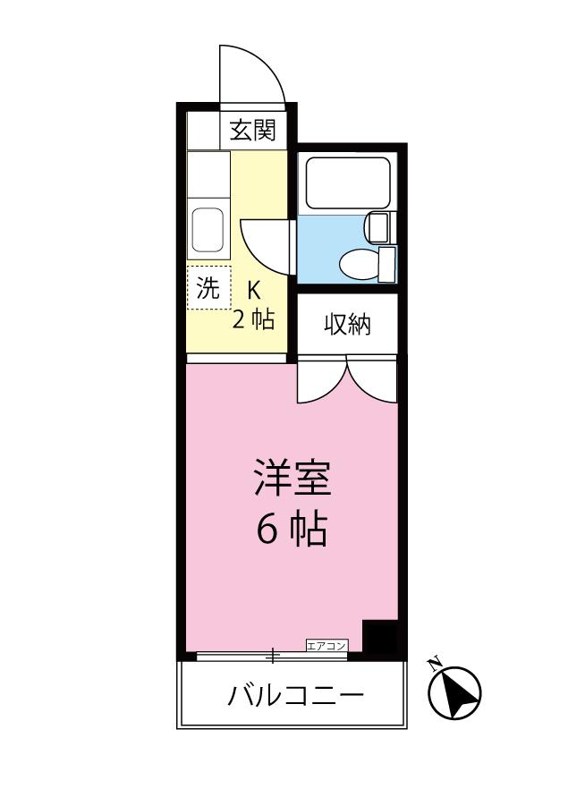 吉沢第二ビル(1K/3階)の間取り写真