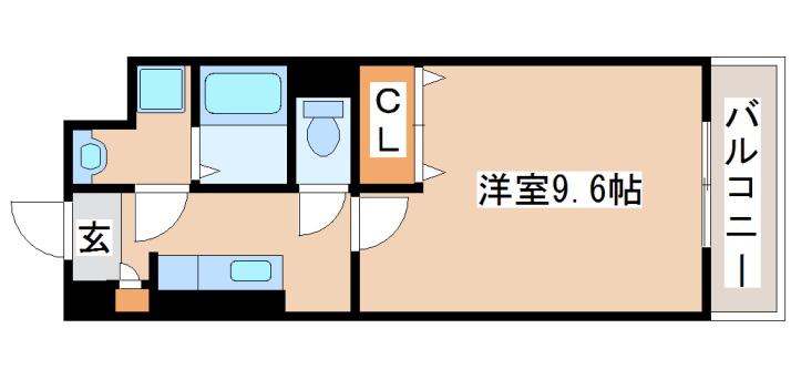 シエルオカモト(1K/4階)の間取り写真