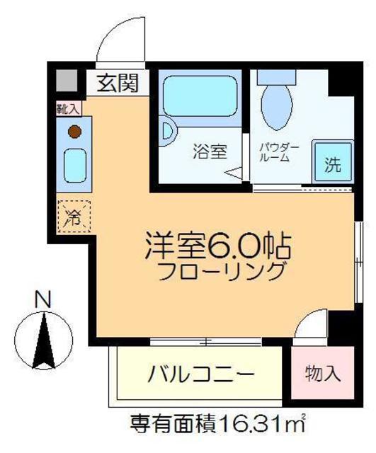 リュミエール錦糸(1K/3階)の間取り写真