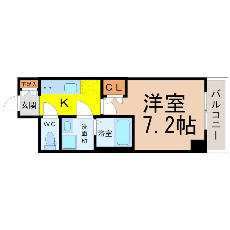 VANCOUVER1118大曽根(1K/3階)の間取り写真