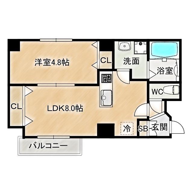 BELL ANGE(1LDK/1階)の間取り写真