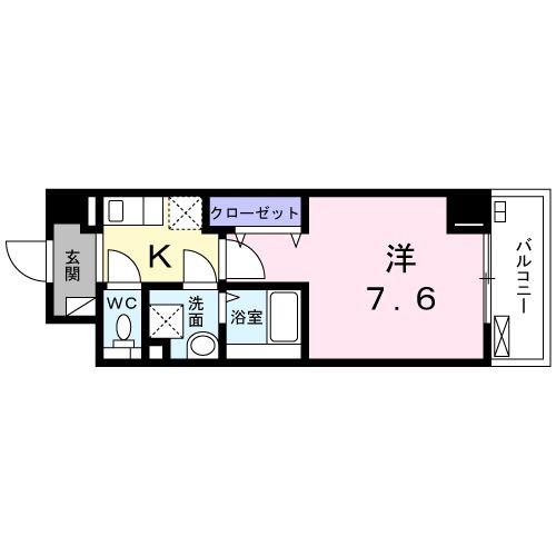 GRACE FOREST(1K/3階)の間取り写真