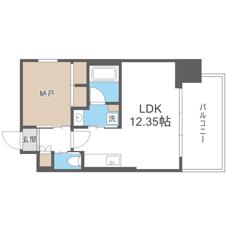 プレジオ阿波座(1LDK/14階)の間取り写真
