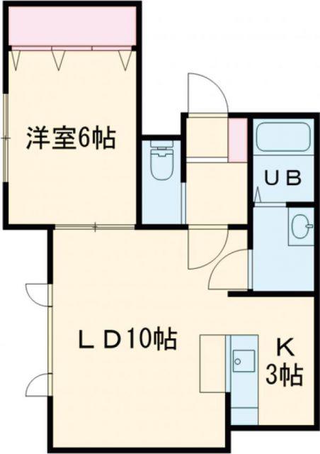 WITHCOURT 1条通1ST(1LDK/1階)の間取り写真