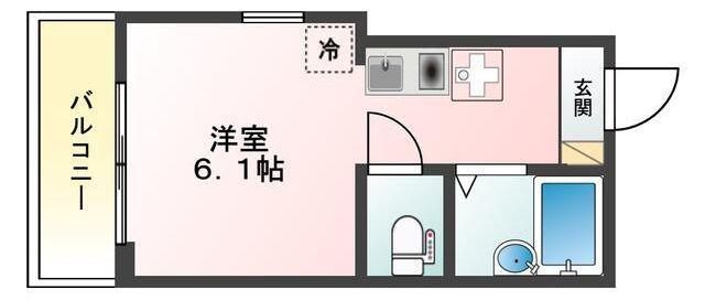 GLANSKY羽田(ワンルーム/3階)の間取り写真