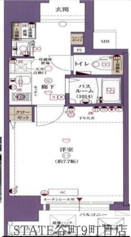 ミラージュパレス本町東レジデンス(1K/9階)の間取り写真