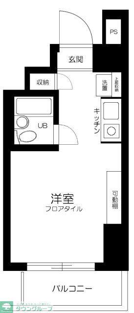 サンパレス南町(1K/2階)の間取り写真